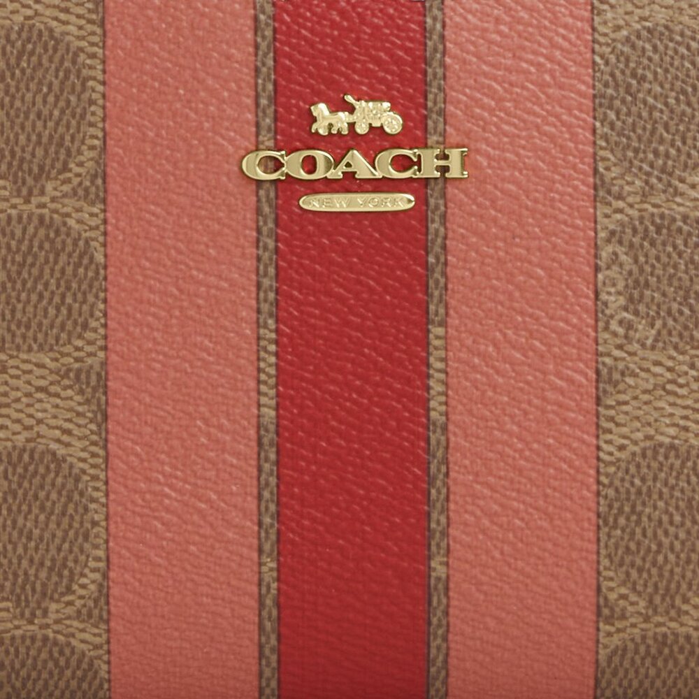 Slim Zip Wallet In Signature Canvas With Stripe - image 2